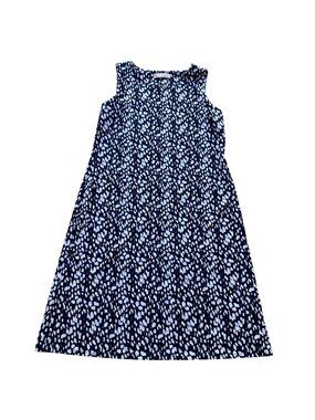 Jude Connally Size M Navy & White Abstract Print Sleeveless Tank Shift Dress